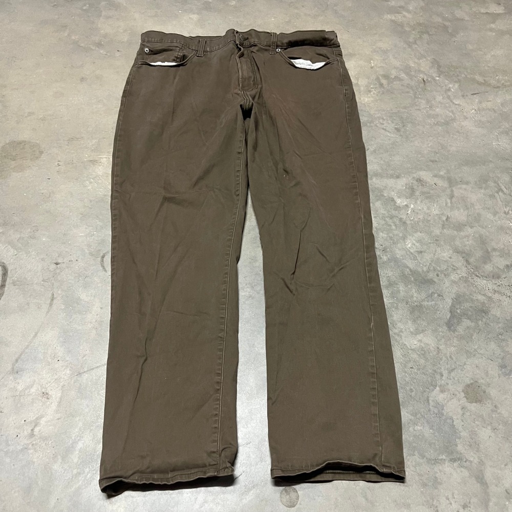Lucky Brand 410 Athletic Straight Brown Pants Mens 38x30 7MP10072 Casual Chino